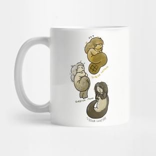 Three mermaid Selkie: a beaver siren, a seal siren, a otter siren Mug